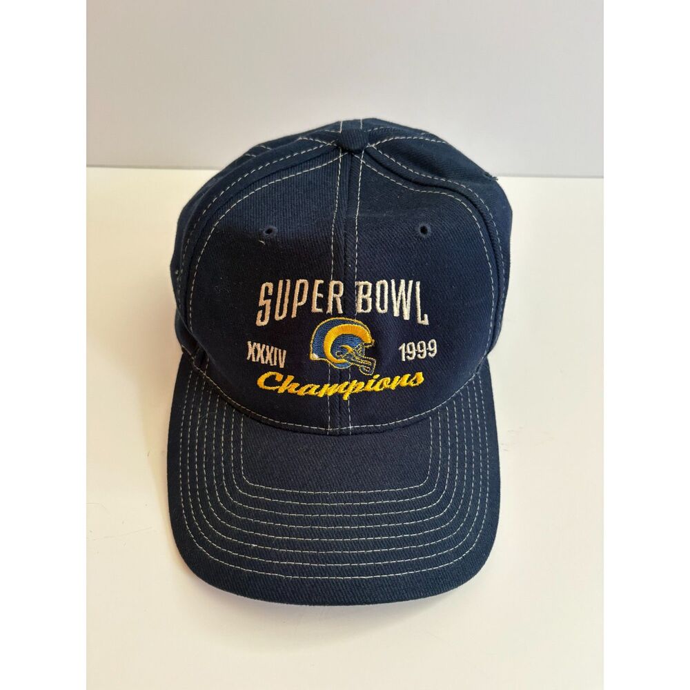Vintage St Louis Rams Super Bowl XXXIV Snapback Hat 1999 NFL Twins Enterprise